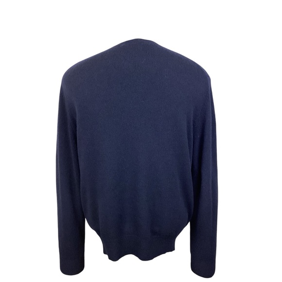 Marshall Fields Cashmere Sweater Navy V-Neck - Picture 7 of 10